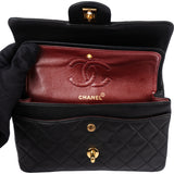 Chanel Quilted Lambskin 24K Gold Small Double Flap Crossbody Bag