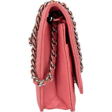 Chanel Quilted Lambskin Palladium Wallet On Chain Crossbody Bag