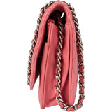 Chanel Quilted Lambskin Palladium Wallet On Chain Crossbody Bag