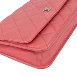 Chanel Quilted Lambskin Palladium Wallet On Chain Crossbody Bag