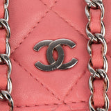 Chanel Quilted Lambskin Palladium Wallet On Chain Crossbody Bag