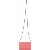 Chanel Quilted Lambskin Palladium Wallet On Chain Crossbody Bag