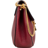 Chloé Bordeaux Leather Drew Crossbody Bag