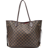 Louis Vuitton Damier Ebene Monogram Neverfull MM Shopper Handbag