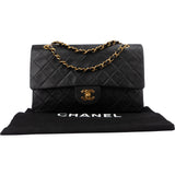 Chanel Quilted Lambskin 24K Gold Medium Double Flap Crossbody Bag