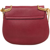 Chloé Bordeaux Leather Drew Crossbody Bag