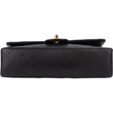 Chanel Quilted Lambskin 24K Gold Medium Double Flap Crossbody Bag