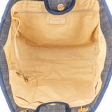 Chanel  Bleu Cotton Deauville Handbag