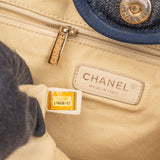 Chanel  Bleu Cotton Deauville Handbag