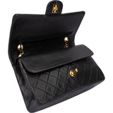 Chanel Quilted Lambskin 24K Gold Medium Double Flap Crossbody Bag