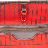 Louis Vuitton Damier Ebene Monogram Neverfull MM Shopper Handbag