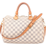 Louis Vuitton Damier Azur Monogram Speedy 30 Bandouliere