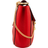 Chloé Rouge Leather Drew Crossbody Bag