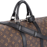 Louis Vuitton Canvas Monogram Macassar Keepall Bandouliere 55