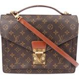Louis Vuitton Canvas Monogram Monceau Handbag