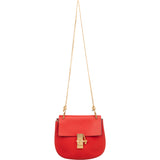 Chloé Rouge Leather Drew Crossbody Bag