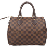 Louis Vuitton Damier Ebene Monogram Speedy 25 Handbag