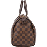 Louis Vuitton Damier Ebene Monogram Speedy 25 Handbag
