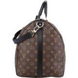 Louis Vuitton Canvas Monogram Macassar Keepall Bandouliere 55