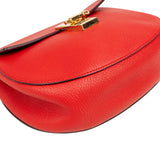 Chloé Rouge Leather Drew Crossbody Bag