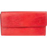 Louis Vuitton Rouge Epi Leather Sarah Wallet
