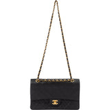 Chanel Quilted Lambskin 24K Gold Medium Double Flap Crossbody Bag