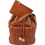 Chanel Caviar Leather 24K Gold Bucket Crossbody Bag