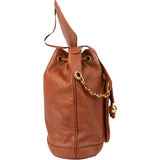 Chanel Caviar Leather 24K Gold Bucket Crossbody Bag