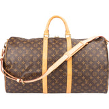 Louis Vuitton Canvas Monogram Keepall 55 Bandouliere