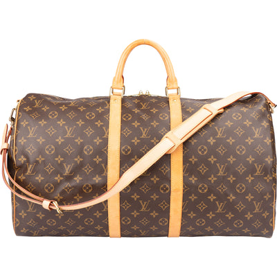 Louis Vuitton Canvas Monogram Keepall 55 Bandouliere