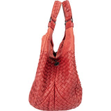 Bottega Veneta Red Intrecciato Leather Hobo Bag