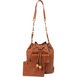 Chanel Caviar Leather 24K Gold Bucket Crossbody Bag