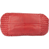 Bottega Veneta Red Intrecciato Leather Hobo Bag