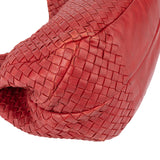 Bottega Veneta Red Intrecciato Leather Hobo Bag