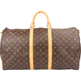 Louis Vuitton Canvas Monogram Keepall 55 Bandouliere