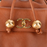 Chanel Caviar Leather 24K Gold Bucket Crossbody Bag