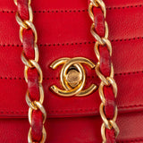 Chanel Stitching Lambskin 24K Gold Single Flap Shoulder Bag