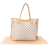 Louis Vuitton Damier Azur Monogram Neverfull MM Shopper Bag