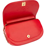 Chanel Stitching Lambskin 24K Gold Single Flap Shoulder Bag