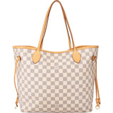 Louis Vuitton Damier Azur Monogram Neverfull MM Shopper Bag