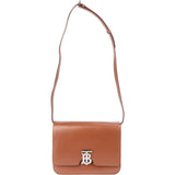 Burberry Brown Leather SM TB Box Crossbody Bag