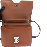 Burberry Brown Leather SM TB Box Crossbody Bag