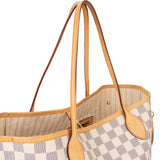 Louis Vuitton Damier Azur Monogram Neverfull MM Shopper Bag