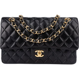 Chanel Quilted Lambskin Medium Double Flap Shoulder Bag