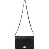 Chanel Quilted Lambskin 24K Gold Mini Single Flap Shoulder Bag