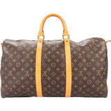 Louis Vuitton Canvas Monogram Keepall 50 Bandouliere
