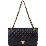 Chanel Quilted Lambskin Medium Double Flap Shoulder Bag
