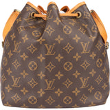 Louis Vuitton Canvas Monogram Sac Noe Petit Shoulder Bag