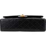 Chanel Quilted Lambskin 24K Gold Medium Double Flap Crossbody Bag