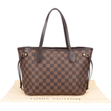 Louis Vuitton Damier Ebene Monogram Neverfull PM Handbag